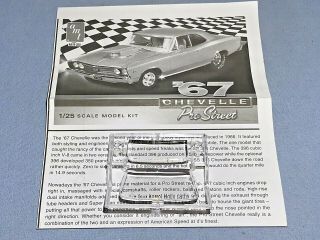 Amt/round2 1967 Chevrolet Chevelle Pro Street Amt876/12 1/25 Clear Glass Only