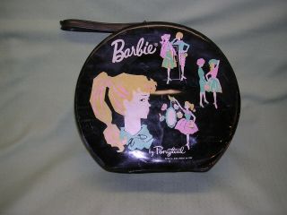 Barbie 1962 " Ponytail " Carry Case,  Black Vinyl
