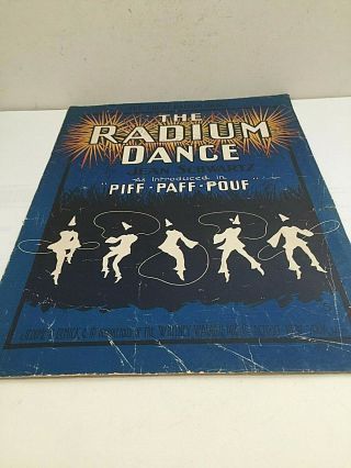 1904 The Radium Dance By Jean Schwartz Ragtime Piano Solo Antique Sheet Music