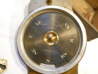 Heller & Brightly Antique 19th Century Surveyor’s Compass serial 4517 1870 - 80 4