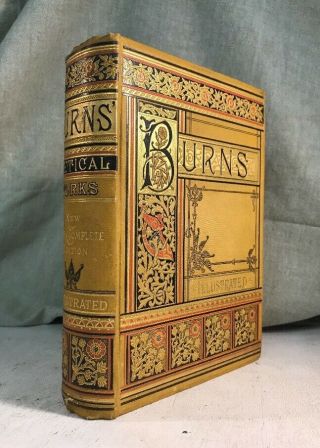 Poetical Of Robert Burns Antique Victorian Decorative Binding Book Decor