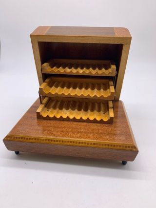 Antique Musical Box With Cigarette Lipstick Holder Isola Di Capri