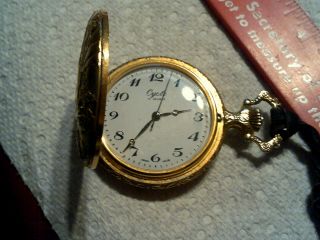 Cycle Swiss Made 17 Jewel Pocket Watch With Leather Fob