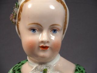 Antique Royal Vienna Porcelain Bust Figurine Woman Girl Rare Item