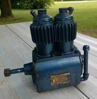 Vintage Kellogg Model 42 Air Compressor Pump 1919 - 100 Year Old Antique Tool