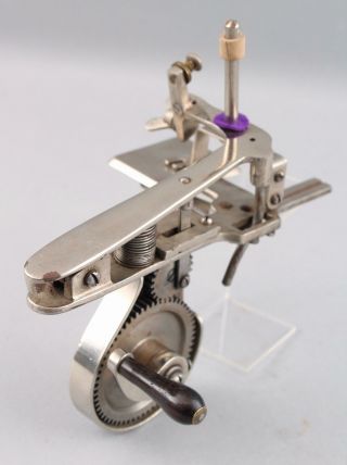 RARE 19thC Antique Patented 1871 Beckwith Nickel Sewing Machine,  PERFECT 3
