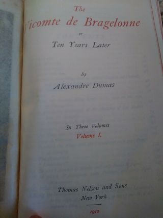 Antique Alexandre Dumas (5) Book Set Circa 1910 7