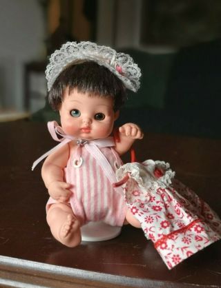 Vintage Furga Character Baby Doll 6 " Italy W/extra Dress