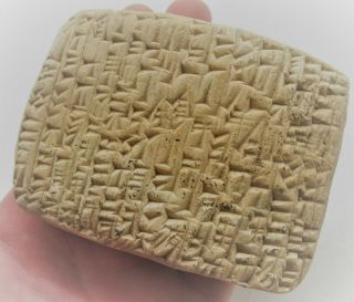 Circa 3000bc Ancient Near Eastern Clay Tablet With Early Form Of Writing Rare