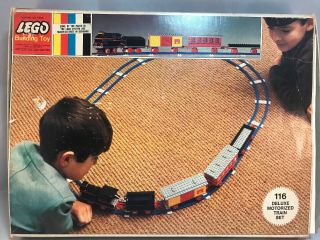 Vintage Lego 116 Deluxe Motorized Train Set Incomplete Tracks Plus Instructions