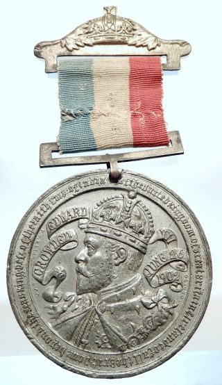 1902 Canada Under Uk King Edward Vii Antique Coronation Medal I74068