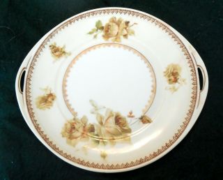 Antique 9 7/8 " Hermann Ohme Old Ivory 200 Porcelain Handled Plate 1882 - 1928