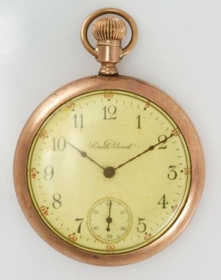 1910 South Bend Model 2 7 - Jewel Size - 16 Openface Pocket Watch (12)