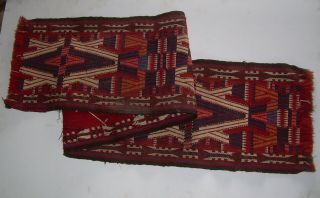 Antique Turkoman Tent Band Fragment Tribal Flat Weave Textile Oriental Rug 2