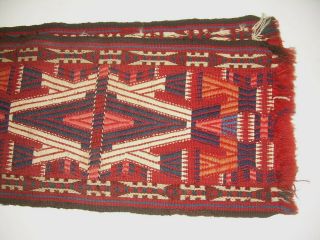 Antique Turkoman Tent Band Fragment Tribal Flat Weave Textile Oriental Rug 7