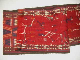 Antique Turkoman Tent Band Fragment Tribal Flat Weave Textile Oriental Rug 8