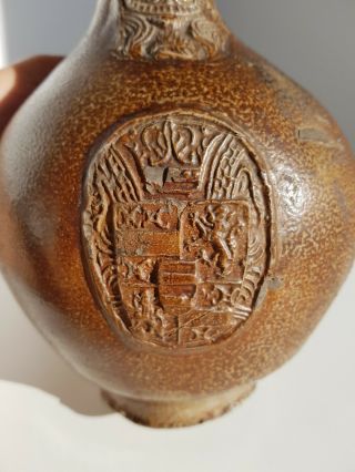 Antique rare Bellarmine jug Bartmannskrug 17th century intact German stoneware 3