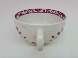 Antique 18th Century Meissen Marcolini Purple Flowers Cup & Saucer 1774 - 1815 4