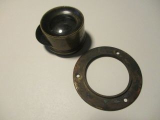 Antique Brass Lens,  R.  Morrison,  N.  Y.  No.  6509,  6 1/2 x 8 1/2,  5 6