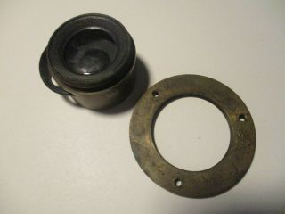 Antique Brass Lens,  R.  Morrison,  N.  Y.  No.  6509,  6 1/2 x 8 1/2,  5 7