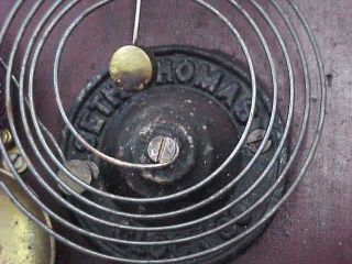Antique Seth Thomas Kitchen Clock Movement Gong Alarm & Pendulum - Parts 7