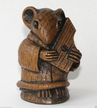 Church Mouse Musician Medieval Psaltery Hand Made Musical Collectable Music Gift