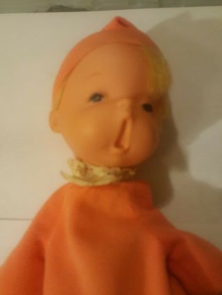 Mattel Baby Beans Orange 1970 Blonde Boy Yawn 11 