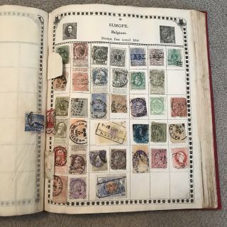 Antique Black Cat Stamp Album With Rare Stamps 5