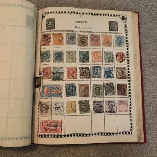 Antique Black Cat Stamp Album With Rare Stamps 6