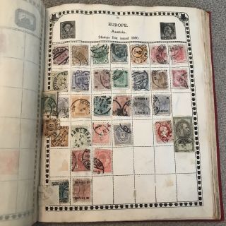 Antique Black Cat Stamp Album With Rare Stamps 7