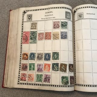 Antique Black Cat Stamp Album With Rare Stamps 8