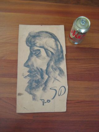 ANTIQUE ISRAEL JEWISH RUSSIAN PAINTING AVANT GARDE STYLE ART PASTEL SIGNED 3