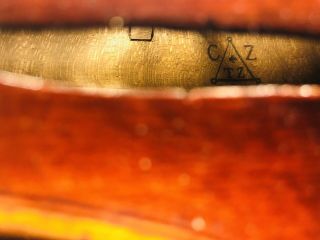 Old Stamped Violin Professional Authentic Violin By Carl Zach 4