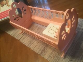Vintage Ideal American Character Tiny Tears Baby Doll Cradle.