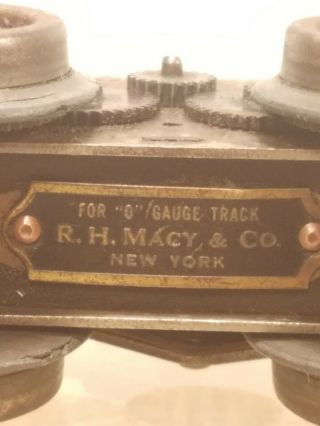 Rare Antique O Gauge R.  H.  Macys Locomotive Engine By Lionel