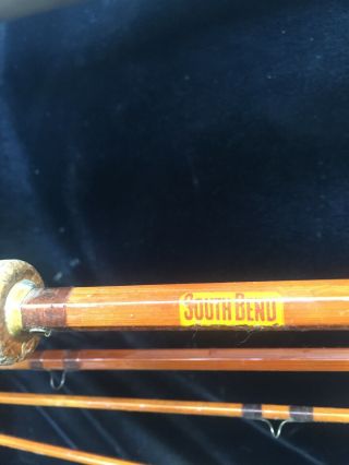 Vintage South Bend 59 9 bamboo fly rod with Case 2