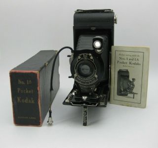 Antique Eastman Kodak 1a Pocket Camera - Box & Instructions