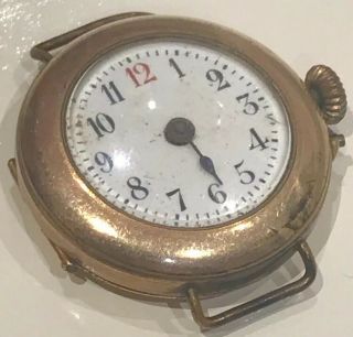 Vintage Antique Gold Filled Ww1/ww2? Trench Military Style Watch Swiss Joblot