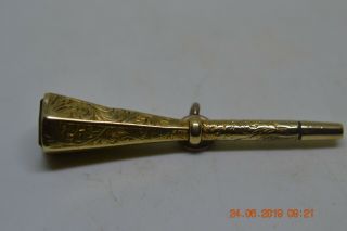 Antique Solid 14k Gold Gemstone Pocket Watch Key