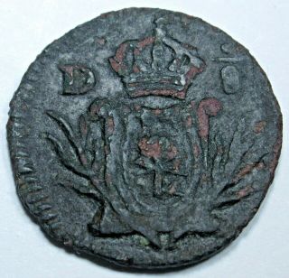 Mexico 1823 1/8 Reales Antique Mexican Octavo 1/2 Quarto Real Copper Money Coin