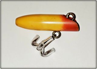 Rare Hex Bait Co Flyrod Midget Mighty Minnow Lure Red & White Ont 1950s