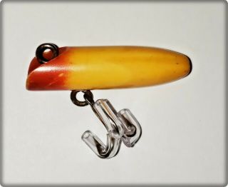 Rare Hex Bait Co Flyrod Midget Mighty Minnow Lure Red & White ONT 1950s 2