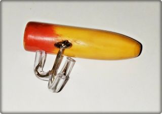 Rare Hex Bait Co Flyrod Midget Mighty Minnow Lure Red & White ONT 1950s 3
