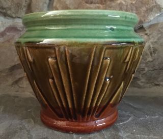 Antique Rare Brush Mccoy American Art Pottery Jardiniere Pot Planter Vase