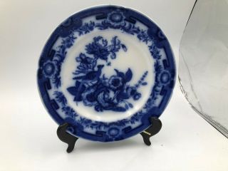 Antique Flow Blue Pheasant 1842 Dinner Plate Pre - Owned