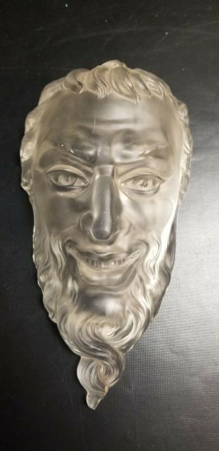 Rare Antique Cameo Glass Devil Head Lalique ? Halloween