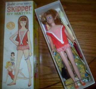 Vintage Mattel Barbie’s Little Sister Doll,  Skipper In Orig Box