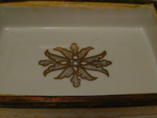 Antique Le Tallec Limoges Paris France Hand Painted Gold Gilt Porcelain Case Box 2