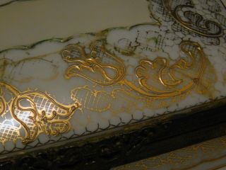 Antique Le Tallec Limoges Paris France Hand Painted Gold Gilt Porcelain Case Box 5