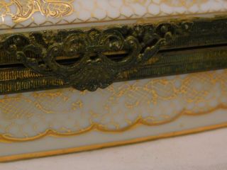 Antique Le Tallec Limoges Paris France Hand Painted Gold Gilt Porcelain Case Box 7